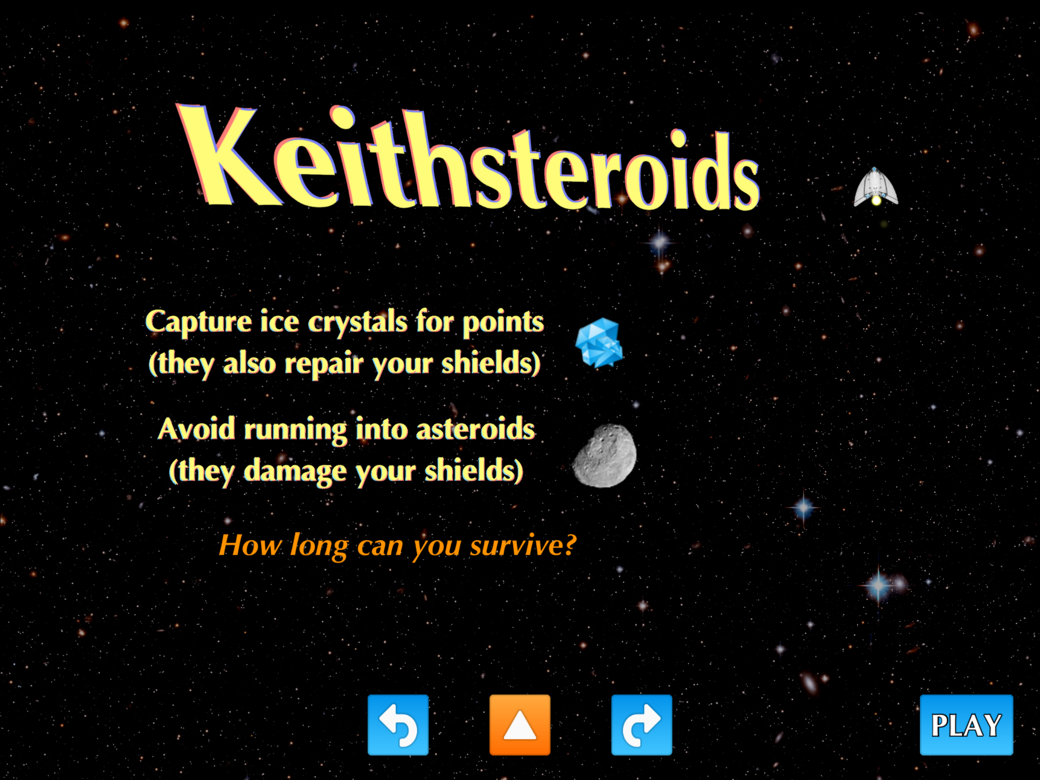 Keithsteroids Opening Screen